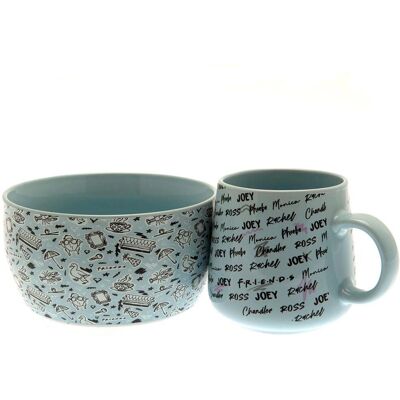 Friends Doodle Breakfast Set - Unisex - Blue Friends Doodle Breakfast Set - Unisex - Blue