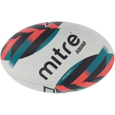 Mitre Squad Rugby Ball - Ballon de rugby, Caoutchouc naturel, Tailles 3-5 Mitre Squad Rugby Ball - Ballon de rugby, Caoutchouc naturel, Tailles 3-5