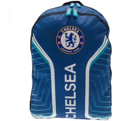 Chelsea FC Blue/White Unisex Backpack - Crest and Text - Backpack Chelsea FC Blue/White Unisex Backpack - Crest and Text - Backpack