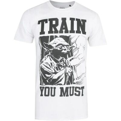 Star Wars Yoda Katoenen T-Shirt - Train You Must - Heren Star Wars Yoda Katoenen T-Shirt - Train You Must - Heren