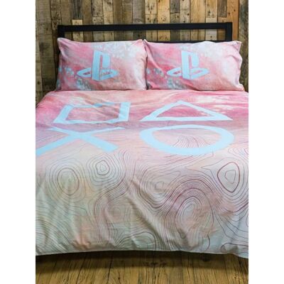 Playstation Marble Duvet Cover Set Pink/Blue/Multicolour - Duvet Cover Set Playstation Marble Duvet Cover Set Pink/Blue/Multicolour - Duvet Cover Set