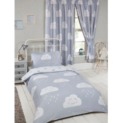 Bedding & Beyond Happy Clouds Gray/white Duvet Cover Set Bedding & Beyond Happy Clouds Gray/white Duvet Cover Set