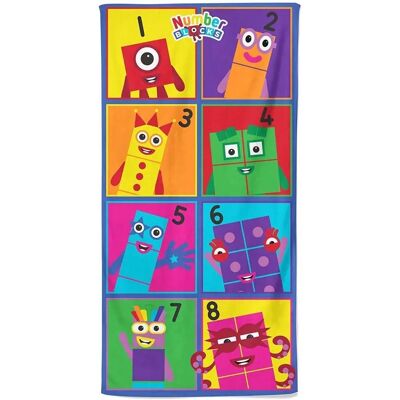 Pertemba FR - Model: Numberblocks - Black - Beach Towel Pertemba FR - Model: Numberblocks - Black - Beach Towel