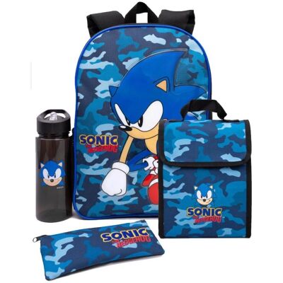 Ensemble Sac à Dos Camouflage Bleu Sonic the Hedgehog - Sac à Dos Ensemble Sac à Dos Camouflage Bleu Sonic the Hedgehog - Sac à Dos