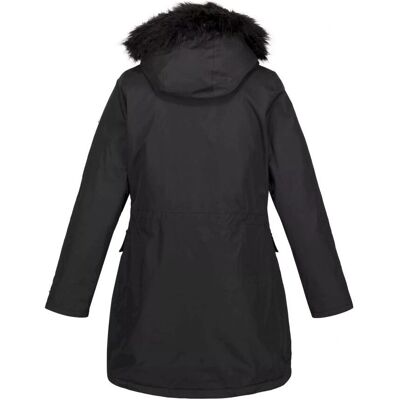 Regatta Womens/Ladies Sabinka Faux Fur Trim Parka - Black - Size 14 Regatta Womens/Ladies Sabinka Faux Fur Trim Parka - Black - Size 14