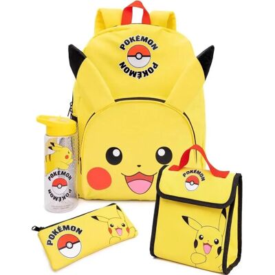 Ensemble Sac à Lunch et Sac à Dos Pikachu Pokémon - Unisexe Ensemble Sac à Lunch et Sac à Dos Pikachu Pokémon - Unisexe