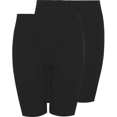 Yours 2 Pack Black Cycling Shorts - Women's Plus Size Yours 2 Pack Black Cycling Shorts - Women's Plus Size