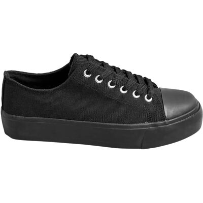 Yours Black Canvas Trainers - Extra Wide Fit - Casual Yours Black Canvas Trainers - Extra Wide Fit - Casual