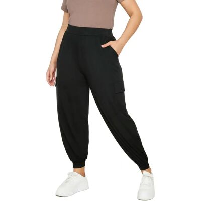 Yours Pantalons Jogger Harem à Cargaison Noirs - Joggers - Publicité Yours Pantalons Jogger Harem à Cargaison Noirs - Joggers - Publicité