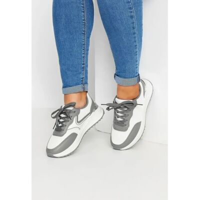 Yours 7E Grey Contrast Chunky Sneakers - Sneakers Yours 7E Grey Contrast Chunky Sneakers - Sneakers