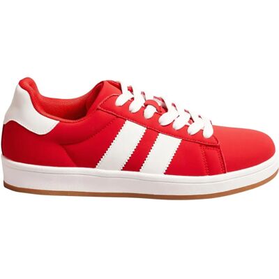 Yours Red Wide Fit Lace Up Trainers - Trainers Yours Red Wide Fit Lace Up Trainers - Trainers