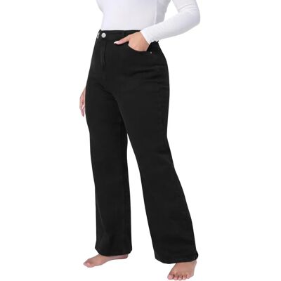 Yours Black Wide Leg Denim Jeans - Jeans Yours Black Wide Leg Denim Jeans - Jeans