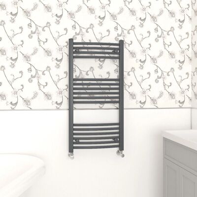 NRG Curved Central Heating Towel Rail - 1000x500mm - Anthracite - Towel Rail NRG Curved Central Heating Towel Rail - 1000x500mm - Anthracite - Towel Rail
