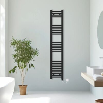 NRG - Prefilled Electric Straight - Black - 1600x300mm - Towel Rail NRG - Prefilled Electric Straight - Black - 1600x300mm - Towel Rail