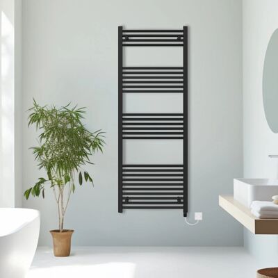 NRG - Prefilled Electric Straight - Black - Towel Rail NRG - Prefilled Electric Straight - Black - Towel Rail