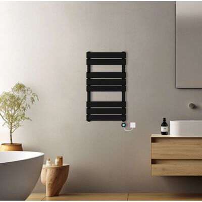NRG - Flat Panel - Black - 800x450mm - Electric Towel Rail NRG - Flat Panel - Black - 800x450mm - Electric Towel Rail
