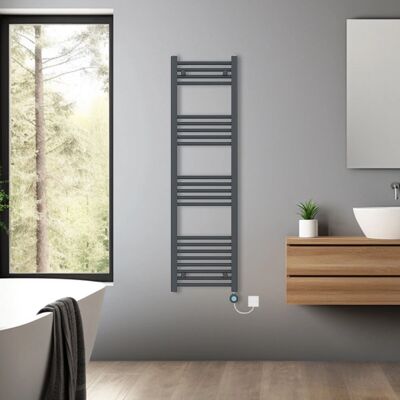 NRG - Towel Rail - Anthracite - Electric Heated Towel Rail NRG - Towel Rail - Anthracite - Electric Heated Towel Rail