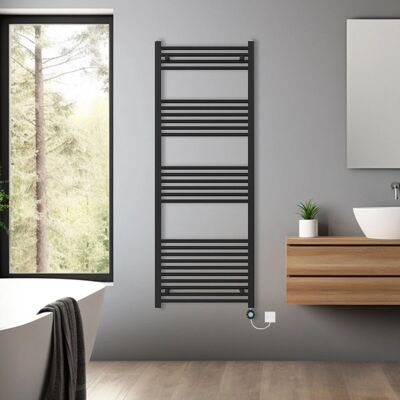 NRG - Heated Rail 1600x600 - Black - Towel Rail NRG - Heated Rail 1600x600 - Black - Towel Rail