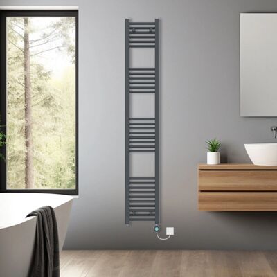 NRG - 1800x300 - Anthracite - Straight - Towel Rail NRG - 1800x300 - Anthracite - Straight - Towel Rail