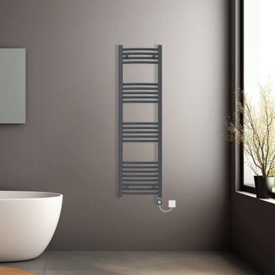 NRG - Anthracite 1400x400 - Curved Towel Rail NRG - Anthracite 1400x400 - Curved Towel Rail