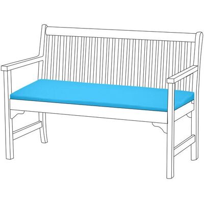 Gardenista Cojín para banco de 2 plazas exterior - Resistente al agua y plegable Gardenista Cojín para banco de 2 plazas exterior - Resistente al agua y plegable