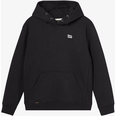 Lee Børne Badge Hættetrøje - Sort - Børn Sweatshirt med hætte Lee Børne Badge Hættetrøje - Sort - Børn Sweatshirt med hætte
