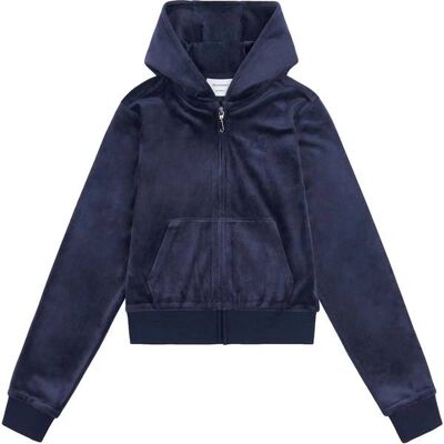 Juicy Couture Barne-velur Hoodie med glidelås - Hoodie Juicy Couture Barne-velur Hoodie med glidelås - Hoodie