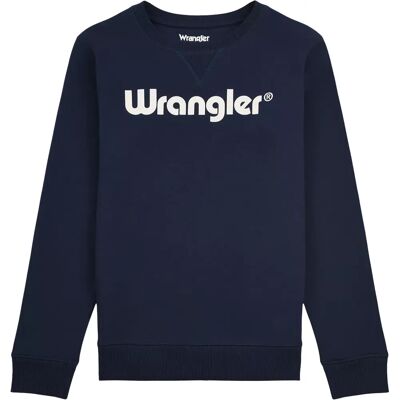 Wrangler Kinder Tubular Rundhalsausschnitt Sweatshirt - Marineblau Wrangler Kinder Tubular Rundhalsausschnitt Sweatshirt - Marineblau
