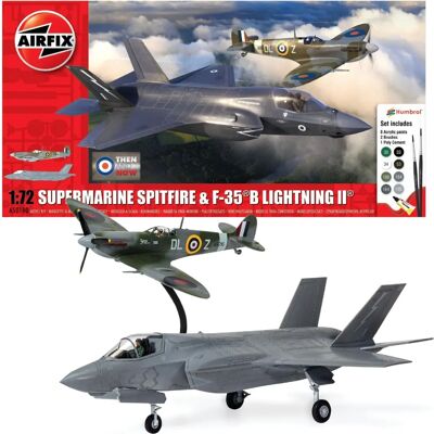 Airfix Brand Spitfire Mk.Vc & F-35B Lightning II Model Kit - Aircraft Airfix Brand Spitfire Mk.Vc & F-35B Lightning II Model Kit - Aircraft