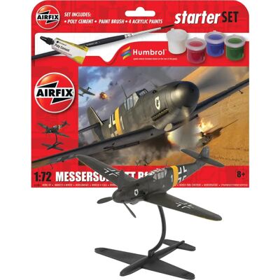 Airfix Bf-109F-4 Modellbausatz - Starter Set - 1:72 Airfix Bf-109F-4 Modellbausatz - Starter Set - 1:72