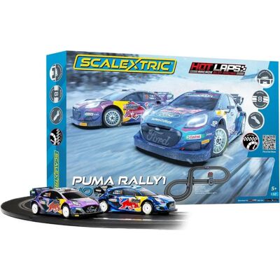 Scalextric Puma WRC Hot Laps Set - Ensemble de course de slot Scalextric Puma WRC Hot Laps Set - Ensemble de course de slot