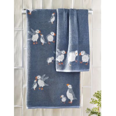 Next - Puffin Towel - Blau - 100% Baumwolle - Handtuch Next - Puffin Towel - Blau - 100% Baumwolle - Handtuch
