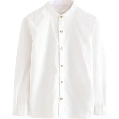 NEXT - Linen Blend Grandad Collar - 140 cm - 3-16 Jahre - Shirt NEXT - Linen Blend Grandad Collar - 140 cm - 3-16 Jahre - Shirt