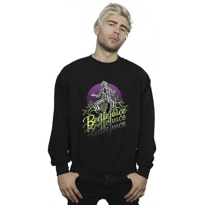 Felpa Cerchio Viola Beetlejuice - Uomo in Cotone Pesante Felpa Cerchio Viola Beetlejuice - Uomo in Cotone Pesante