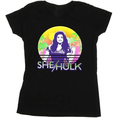 Absolute Cult Marvel She-Hulk Sunset Smile Navy Blue T-Shirt Absolute Cult Marvel She-Hulk Sunset Smile Navy Blue T-Shirt