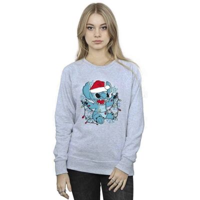 Felpa Disney Lilo e Stich Luci di Natale - Donna Felpa Disney Lilo e Stich Luci di Natale - Donna