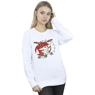 Absolute Cult Star Wars The Mandalorian Damen Sweatshirt - Weiß Medium Absolute Cult Star Wars The Mandalorian Damen Sweatshirt - Weiß Medium