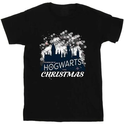 Maglietta di Natale Harry Potter per ragazzi - Hogwarts - Bianco Maglietta di Natale Harry Potter per ragazzi - Hogwarts - Bianco