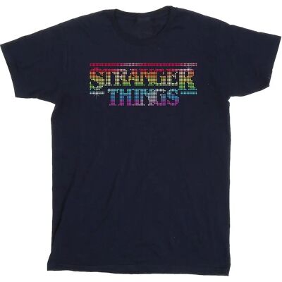 Absolute Cult Netflix Stranger Things Regenbogen Punkt Logo T-Shirt - T-Shirt Absolute Cult Netflix Stranger Things Regenbogen Punkt Logo T-Shirt - T-Shirt