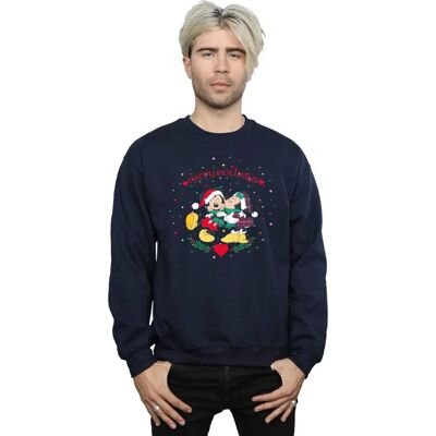 Disney Mickey Minnie Kerst Sweatshirt - Marineblauw 5XL Disney Mickey Minnie Kerst Sweatshirt - Marineblauw 5XL