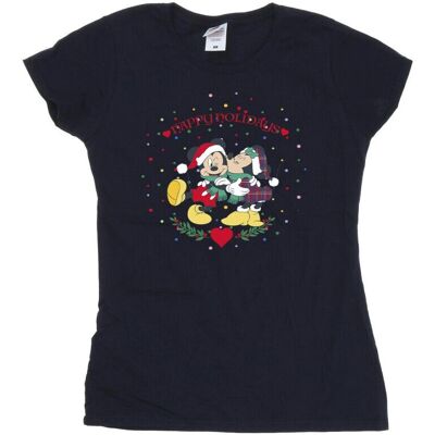 T-shirt de Noël Mickey Minnie Disney Bleu Marine - T-shirt T-shirt de Noël Mickey Minnie Disney Bleu Marine - T-shirt