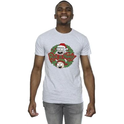 Absolute Cult Rick and Morty Herren Weihnachtskranz T-Shirt - Sport grau - T-Shirt Absolute Cult Rick and Morty Herren Weihnachtskranz T-Shirt - Sport grau - T-Shirt