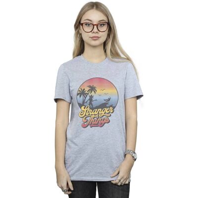 Absolute Cult Netflix Damen/damen Stranger Things LA Farbverlauf Boyfriend T-Shirt Absolute Cult Netflix Damen/damen Stranger Things LA Farbverlauf Boyfriend T-Shirt