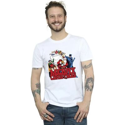 DC Comics Batman Kerstmis Slank Fit T-Shirt DC Comics Batman Kerstmis Slank Fit T-Shirt