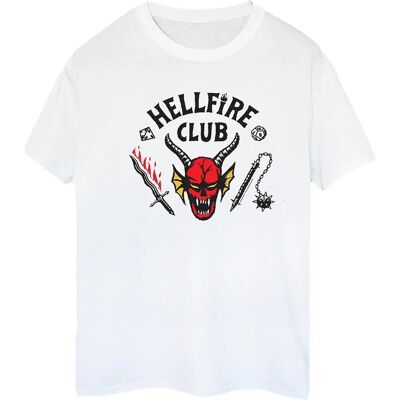 Absolute Cult Netflix Stranger Things Hellfire Club Boyfriend T-Shirt - Weiß Absolute Cult Netflix Stranger Things Hellfire Club Boyfriend T-Shirt - Weiß