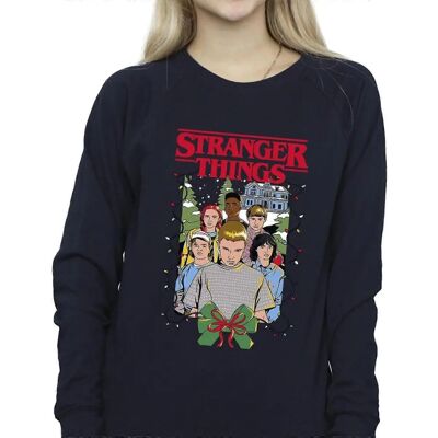 Absolute Cult Netflix Damen Stranger Things Weihnachtsplakat Sweatshirt - Sweatshirt Absolute Cult Netflix Damen Stranger Things Weihnachtsplakat Sweatshirt - Sweatshirt
