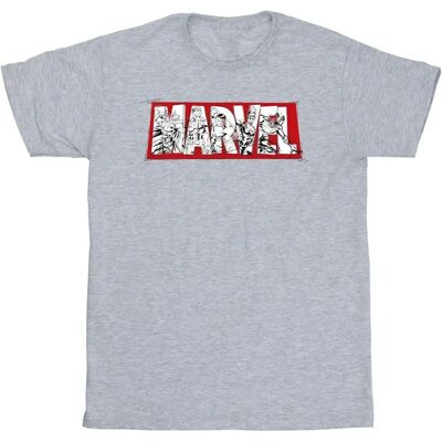Absolute Cult Marvel Avengers Infill T-Shirt - Sport Grey XXL Absolute Cult Marvel Avengers Infill T-Shirt - Sport Grey XXL