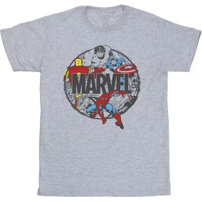Maglietta Marvel Bambini Personaggio Cerchio Grigia - T-Shirt Maglietta Marvel Bambini Personaggio Cerchio Grigia - T-Shirt