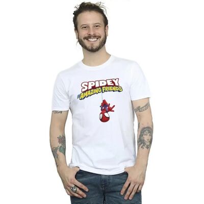 Absolute Cult Marvel Spider-Man Hängend umgedreht T-Shirt - T-Shirt Absolute Cult Marvel Spider-Man Hängend umgedreht T-Shirt - T-Shirt