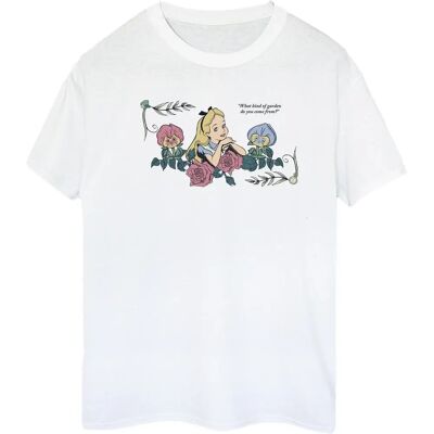 Maglietta Disney Alice in Wonderland Taglia boyfriend Heather Bianca Piccola - Maglietta Maglietta Disney Alice in Wonderland Taglia boyfriend Heather Bianca Piccola - Maglietta